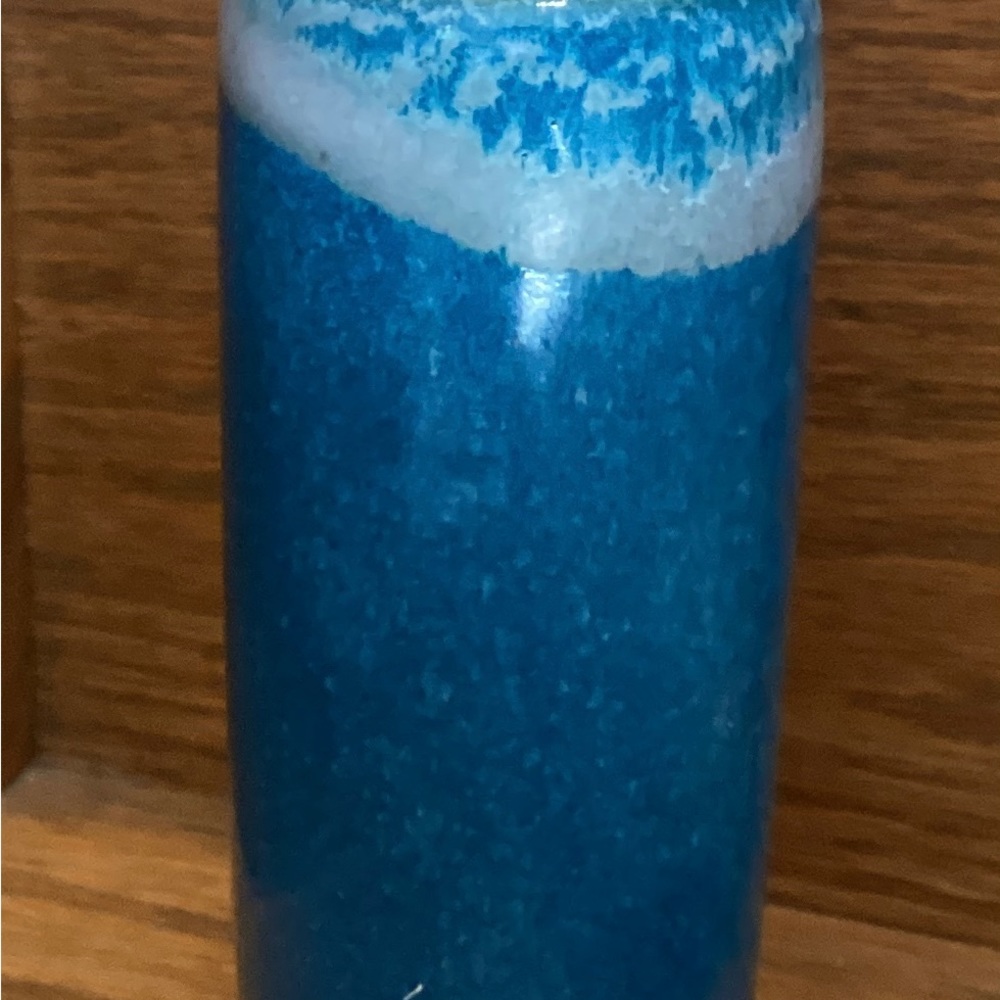 Jack Boydston Blue And White Drip glaze California studio art pottery vase.5.5” - Picture 2 of 10